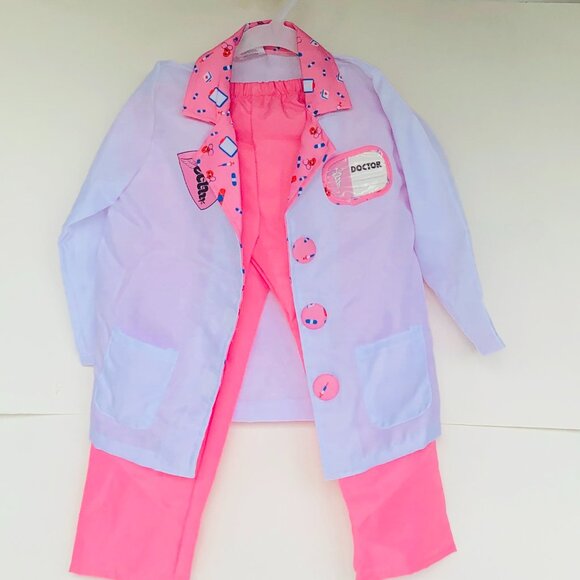 New w/Tag-Great Pretenders Pink Doctor with 6 Accessories in Garment vinyl Bag - Picture 10 of 13